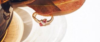 кольцо с натуральным рубином Дива