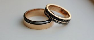 Обручальные кольца из черного золота