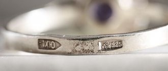 плотность серебра 925 пробы