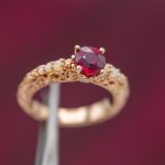 Ruby is one of the red gemstones with high color saturation